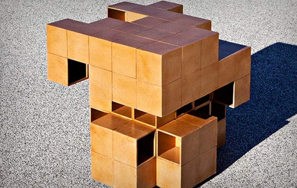 Rubik’s cube-inspired Puzzle Table by A2OFFICE