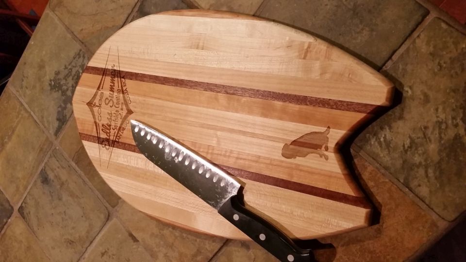 Surfer Board style cutting board