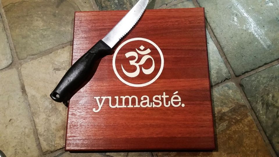 Yoga inspired cutting board.