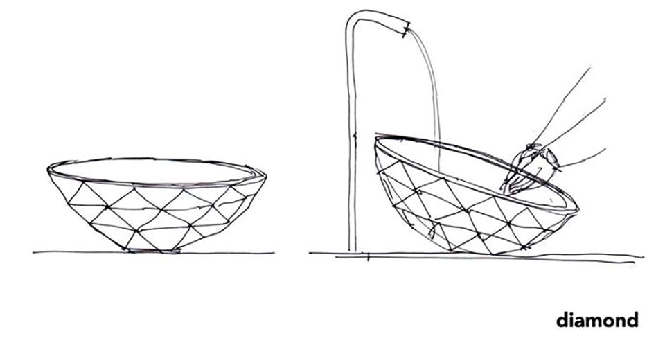 Diamond Washbasin by Paolo Ulian and Moreno Ratti