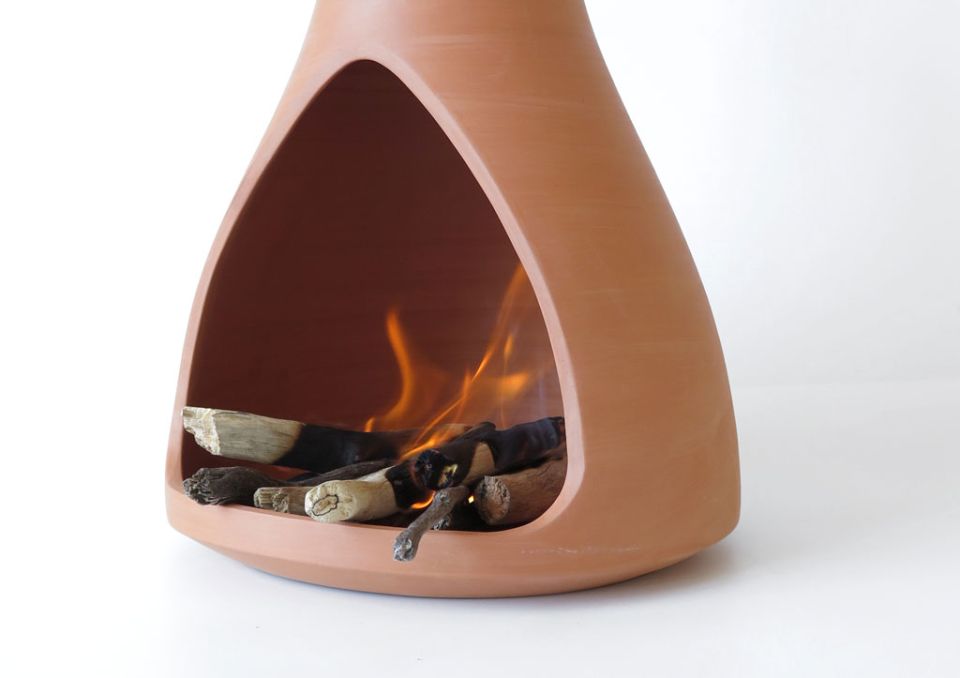 Small tabletop fireplace