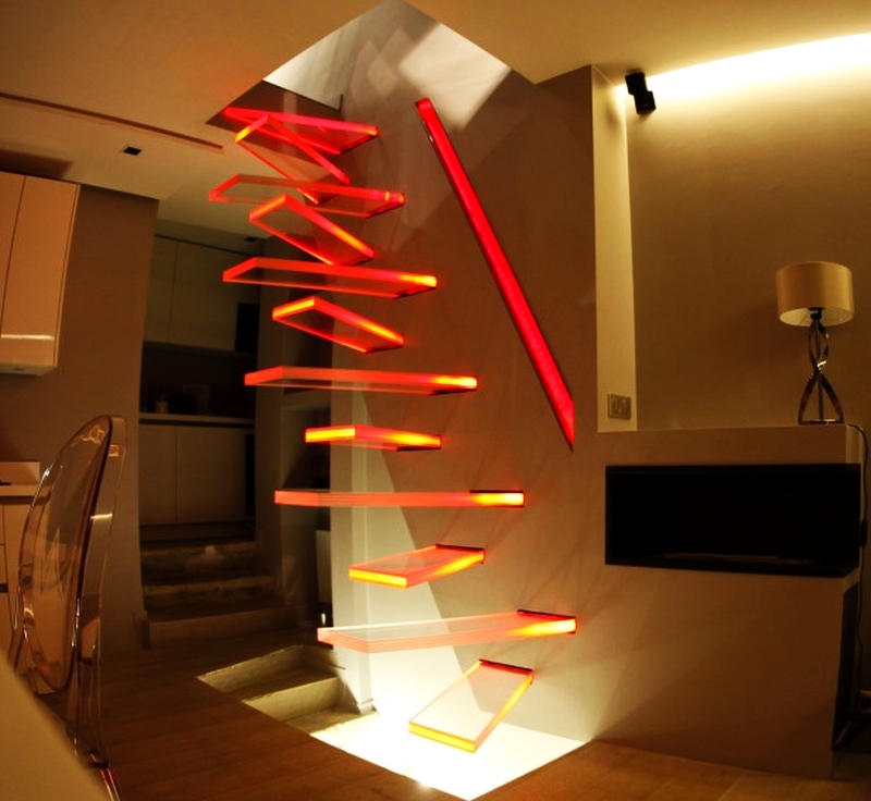 Incandescent Glass Staircase by Trescalini