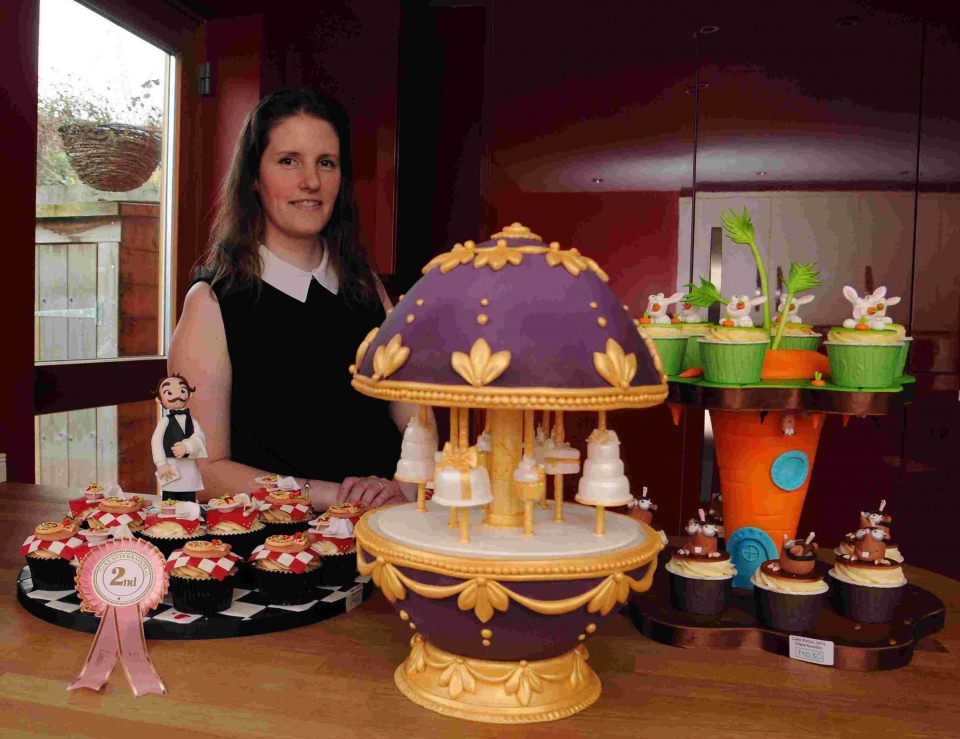 Faberge-inspired Easter Egg made out of Cake