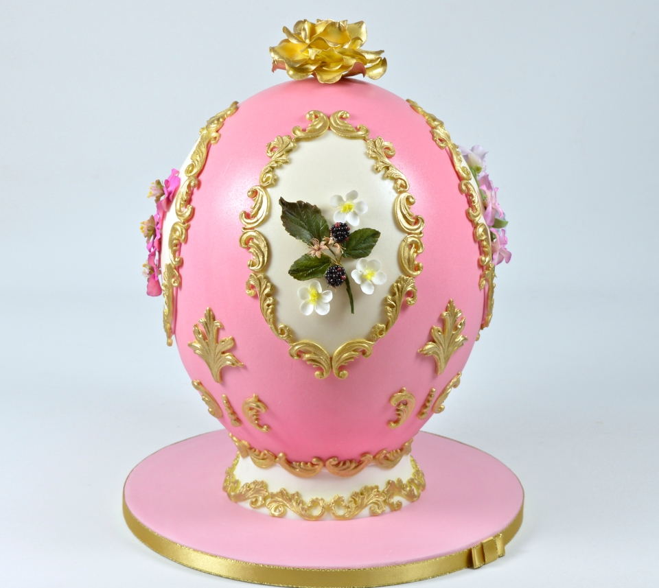 Faberge-inspired Easter Egg made out of Cake