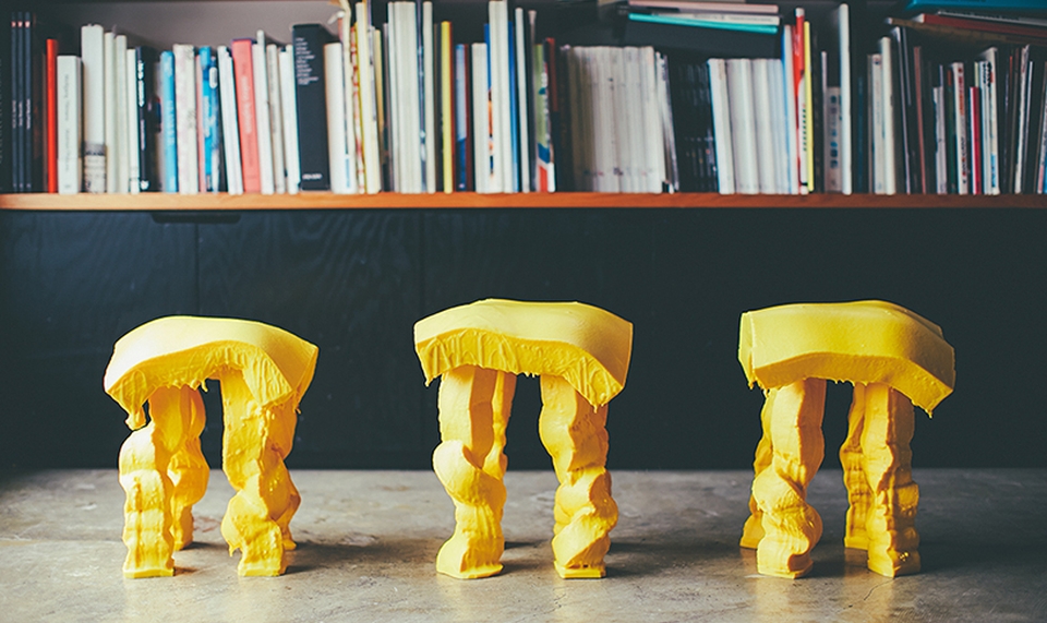 Milan Furniture Fair 2015- Satsuki Ohatas’ sponge stool inspired by fondue