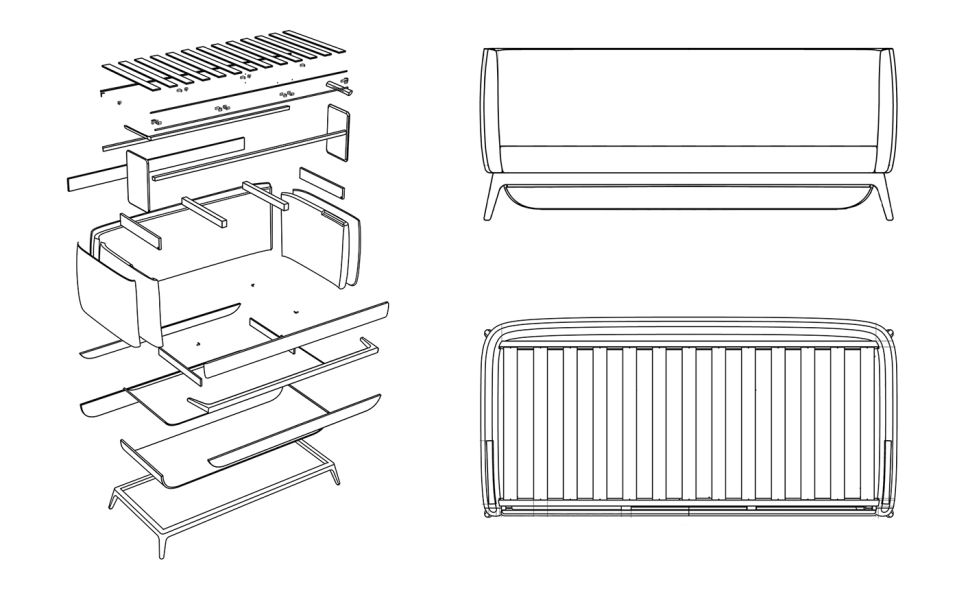 Pandora sofa comes in many parts but designed in this way that it assists easy packing, folding and travelling.