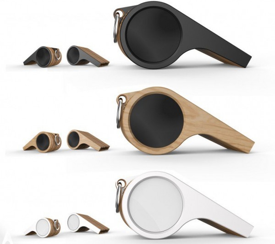 Whistle-shaped Bluetooh Speaker by Mula Preta Design Studio