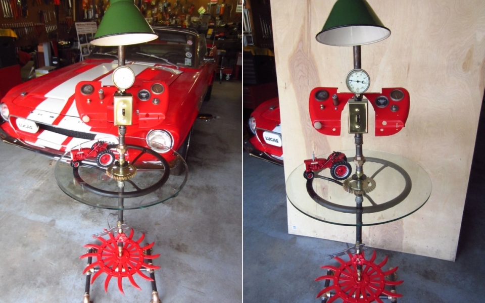 Farmall Tractor Themed Steampunk Floor Lamp Farmall Tractor Themed Steampunk Floor Lamp, Steampunk Floor Lamp Ideas