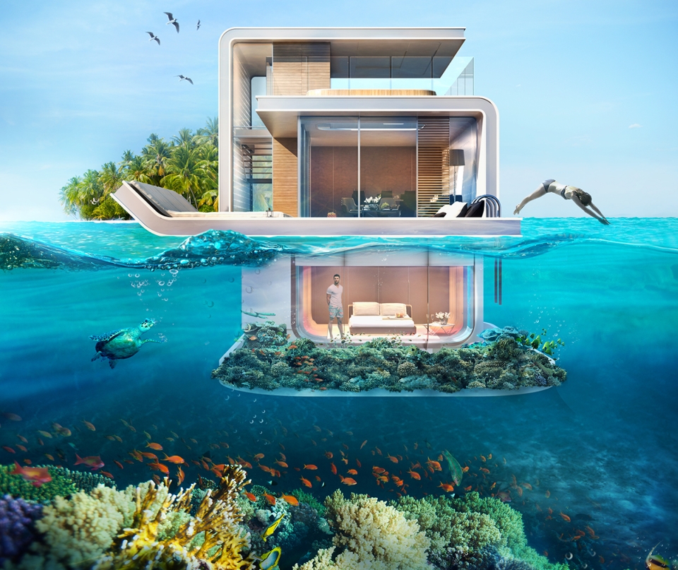 Floating Seahorse homes by Kleindienst Group