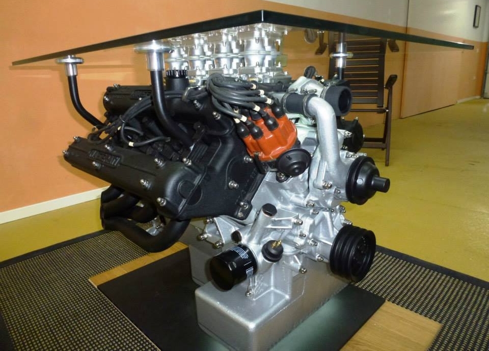 Maserati's 4.9-liter V8 engine coffee table