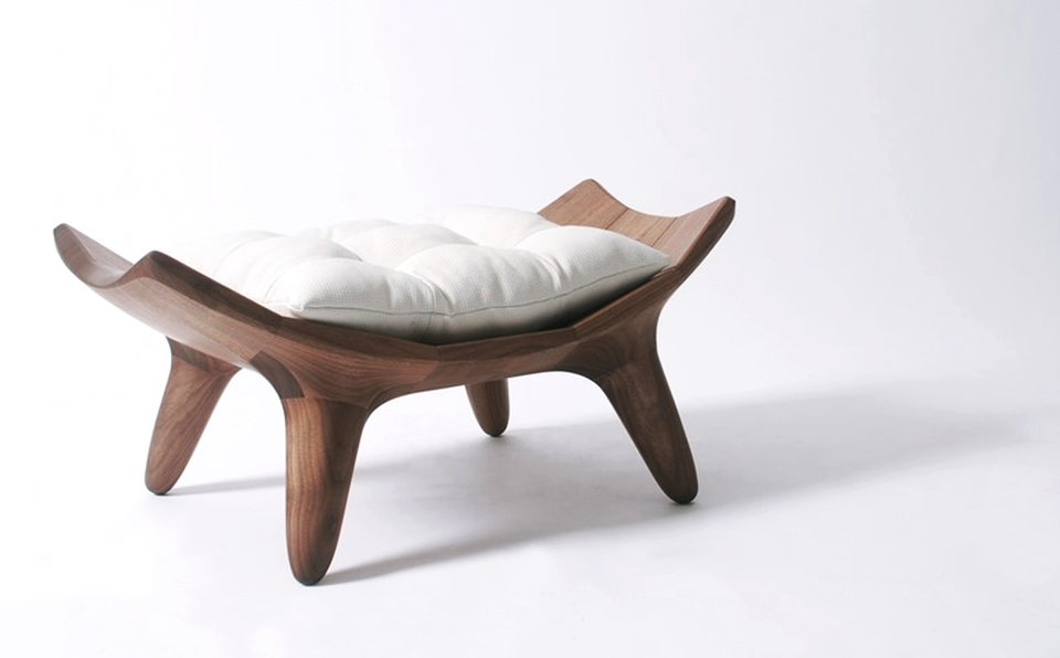 Segment Chair with Ottoman by Sae-rom Yoon