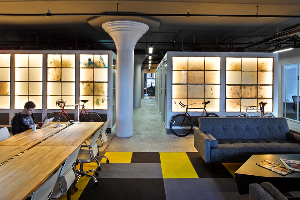 Brooklyn factory into chic co-working office by STUDIOSC