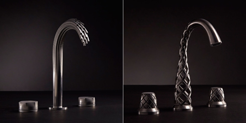 DVX 3D printed metal faucets