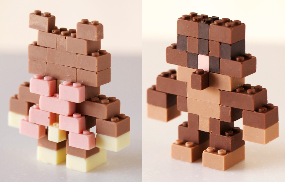 Edible Chocolate Lego Bricks by Akihiro Mizuuchi