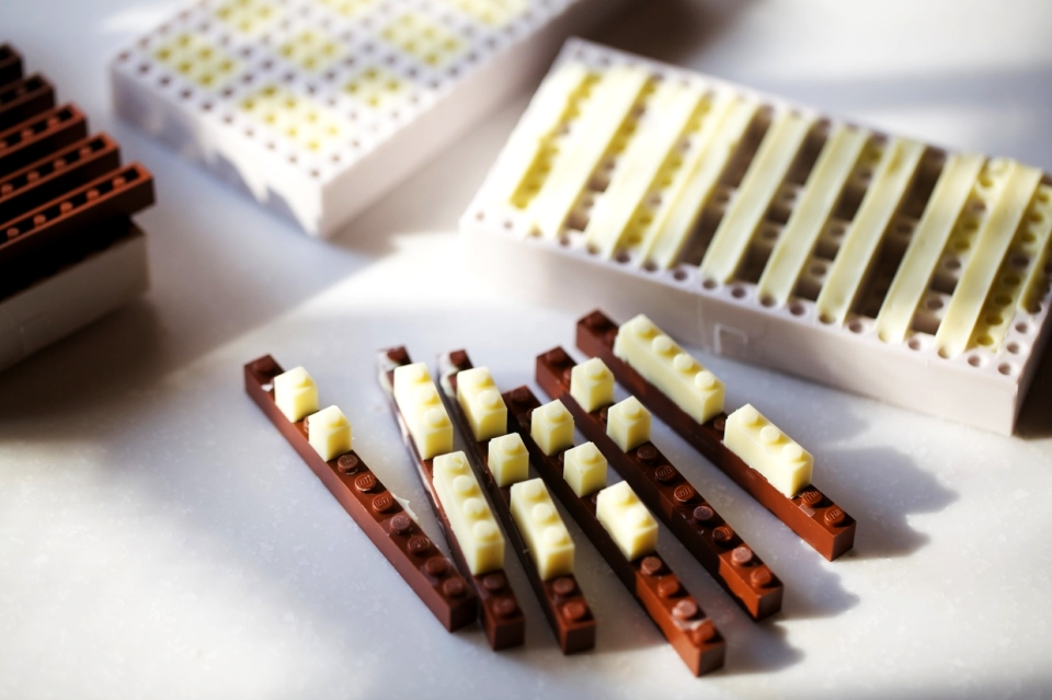 Edible Chocolate Lego Bricks by Akihiro Mizuuchi