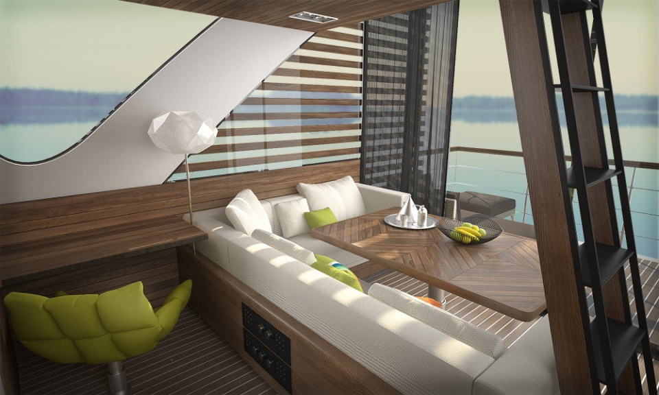 Floating Hotel with catamaran apartments by Salt&Water Desin Studio