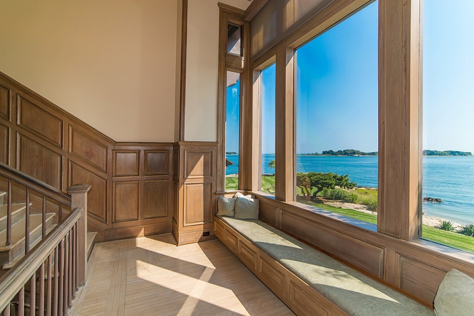 The every window in the main house gives the clear and exquisite view of surrounding azure water