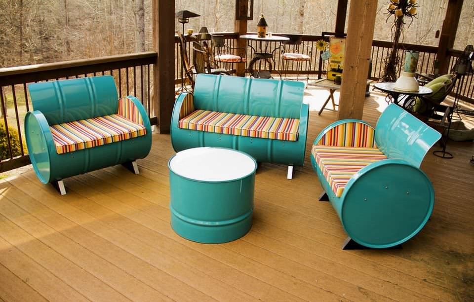 12 ways to transform reclaimed oil barrels into winsome furniture