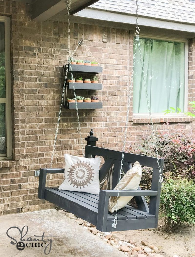 DIY farmhouse porch swing