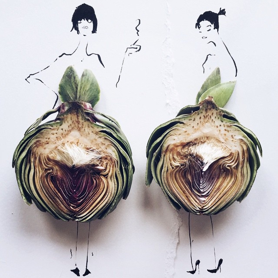 Food Fashion Sketches by Gretchen Roehrs