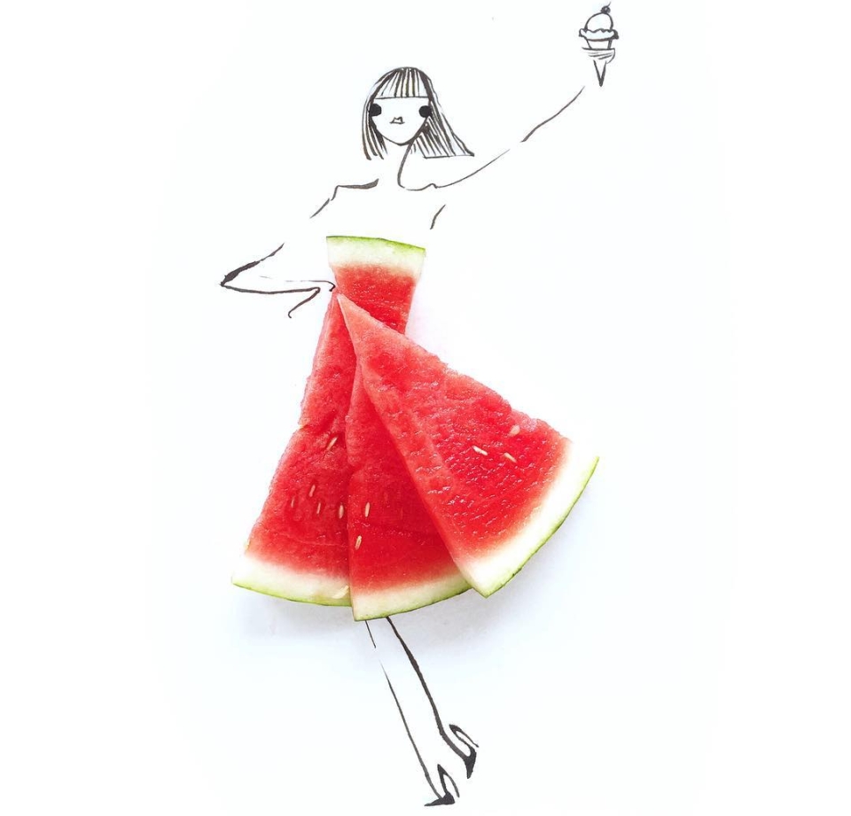 Food Fashion Sketches by Gretchen Roehrs