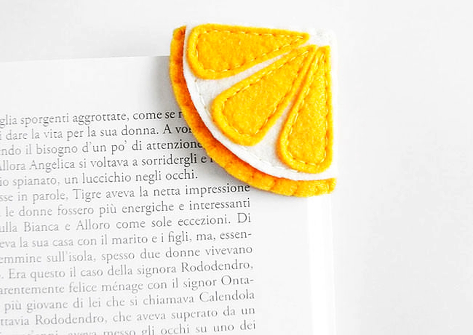 Food-inspired Handmade Felt Bookmarks