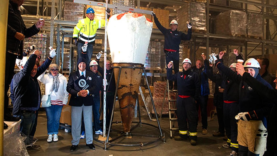 World’s tallest ice-cream by Norwegian ice-cream maker