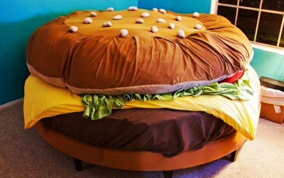 hamburger-inspired bed