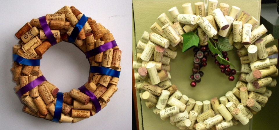 How to make elegant wreath out of old wine corks