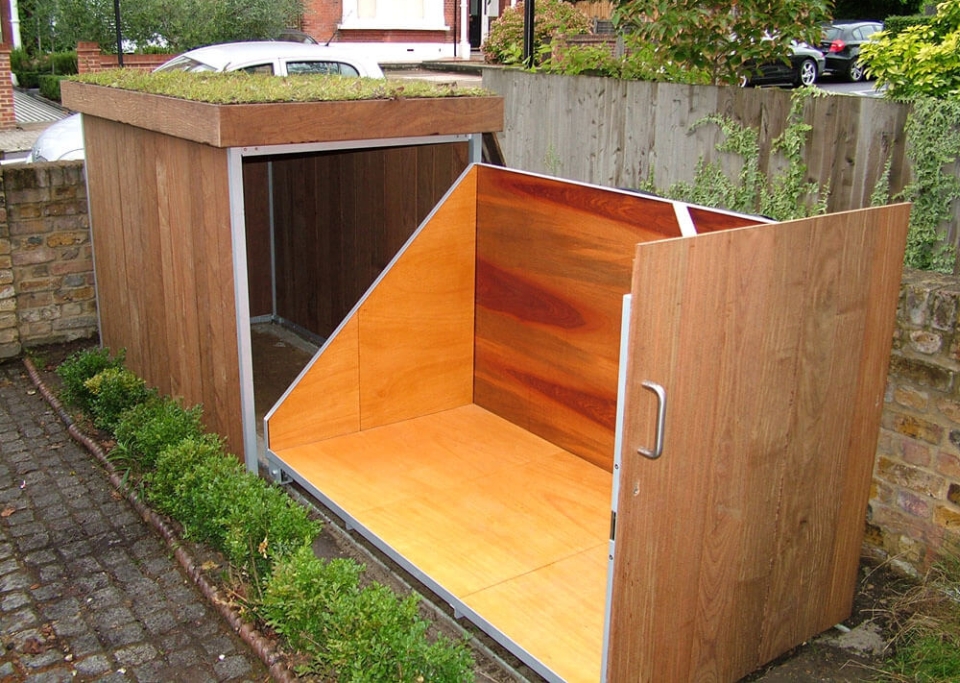 Outdoor Bike Locker and Clever Planter