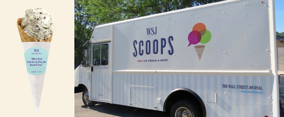 WSJ scoops free ice cream with latest headlines