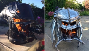 Xenomorph wood stove by Burned by Design