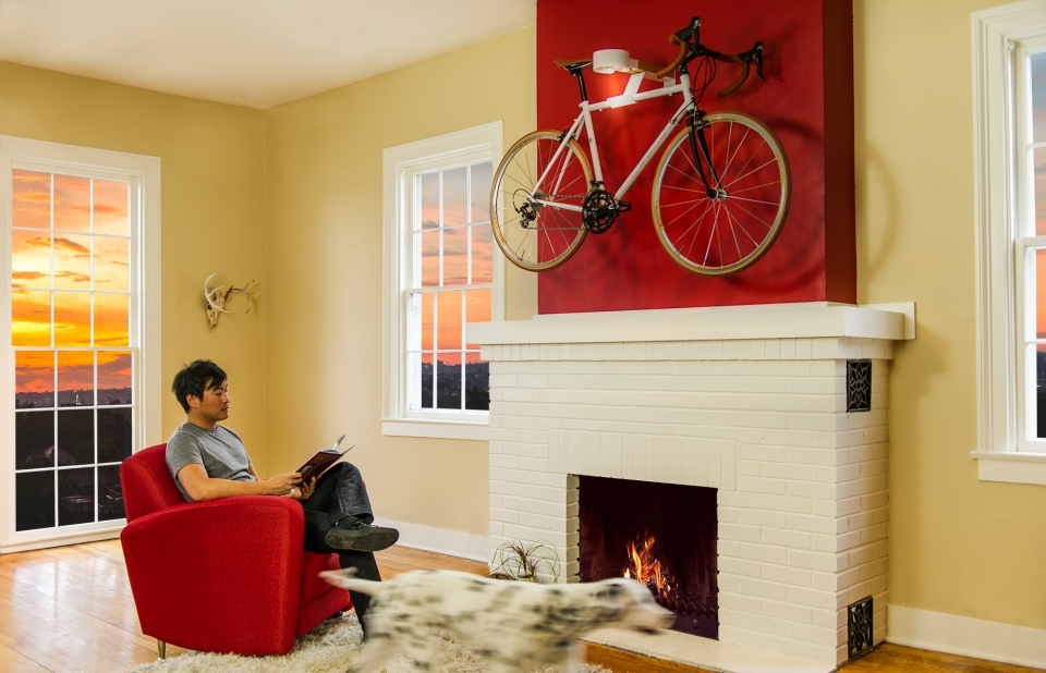 wall bicycle racks small spaces