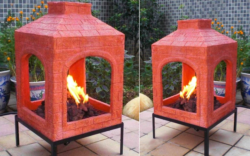 FirEx material brick like look Outdoor Fire Pit Design Ideas