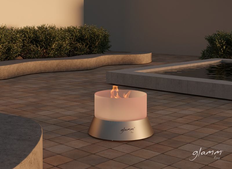 Alba Quartz Glass Fire Pits from GlammFire - best unique