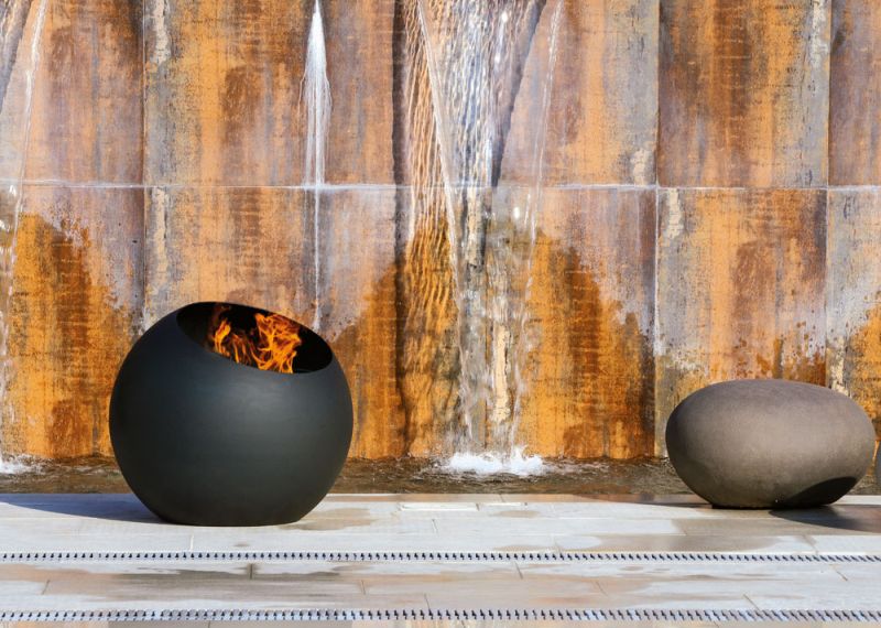 Bubble is a contemporary wood-burning fire bowl by Focus Fireplaces - unique best