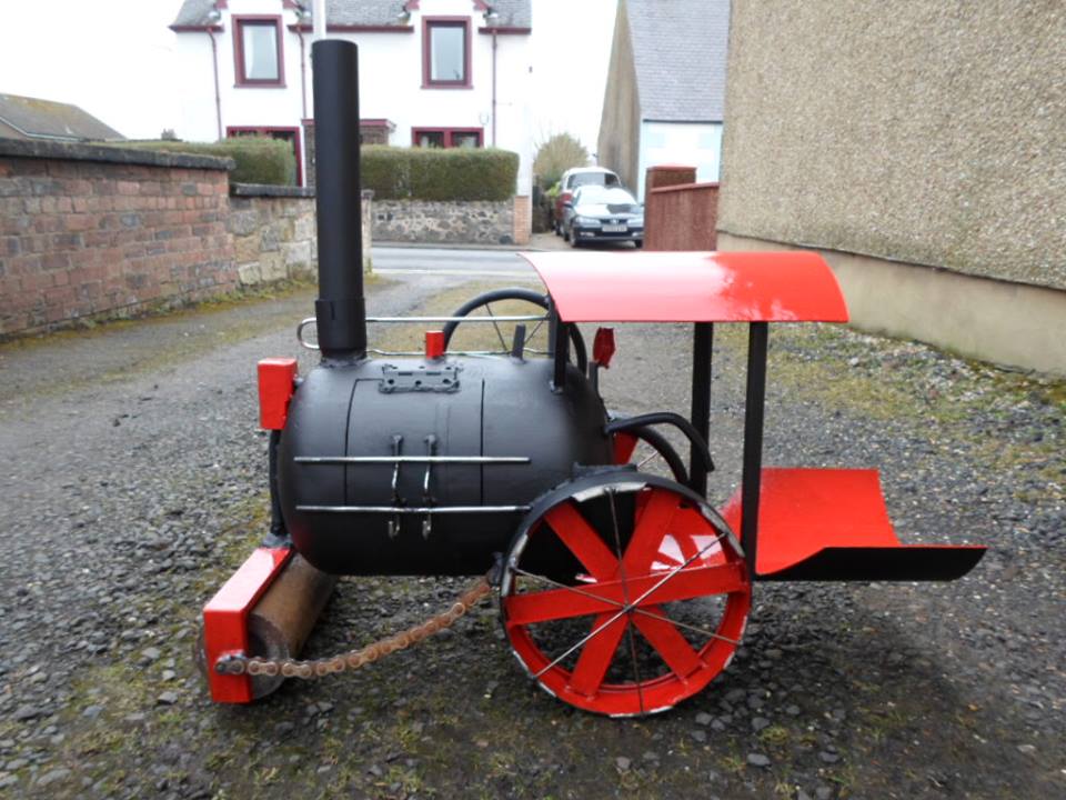 Road roller wood burner by Caddyshack Creations