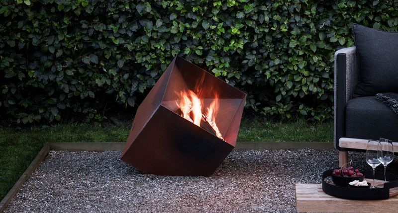 Eva Solo FireCube is a corten steel fire pit - unique best