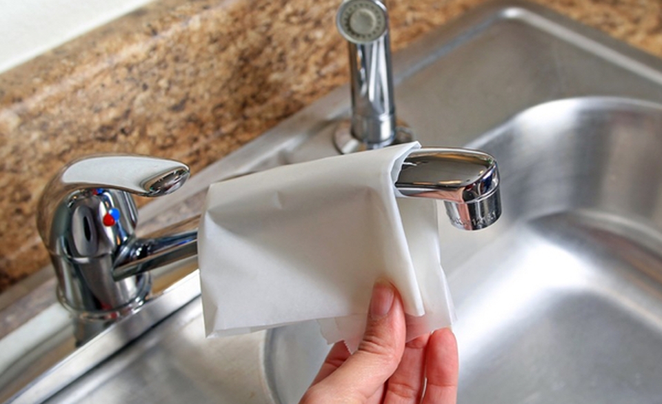 Cleaning hack helps keep fingerprints from showing up on faucets