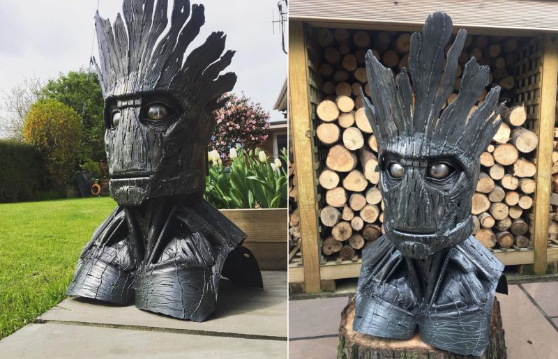 Groot wood fire pit look awesome - best unique