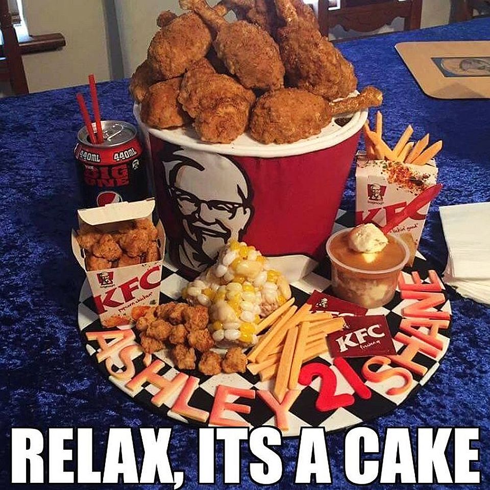 Fried Chicken Cake #cake #friedchicken #kfc #sydney #cakedecorating #n... |  TikTok