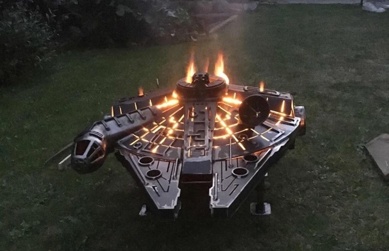 Millennium Falcon - Fire Pit by Burned by design