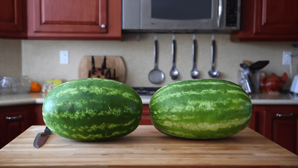 Weird trick to skin a watermelon in just 10 minutes