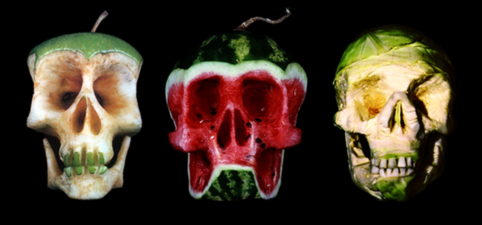 Skull Watermelon carving