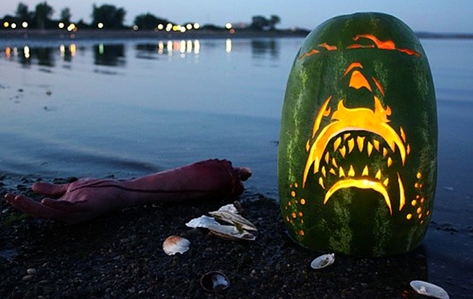 carved watermelon Demon  