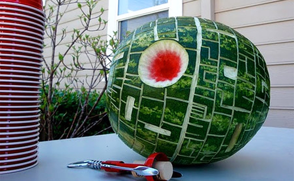 Death Star Watermelon carving