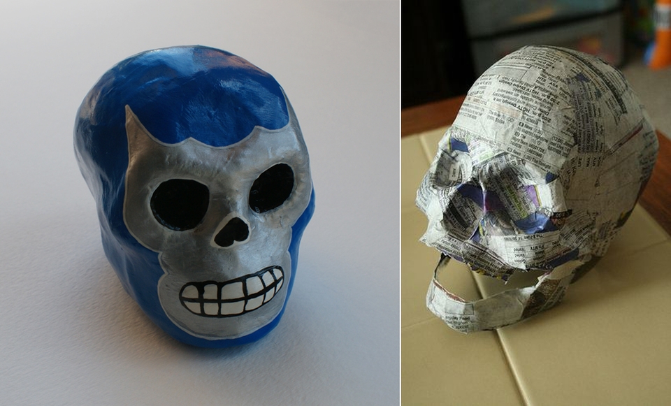 Paper Skull easy Halloween craft