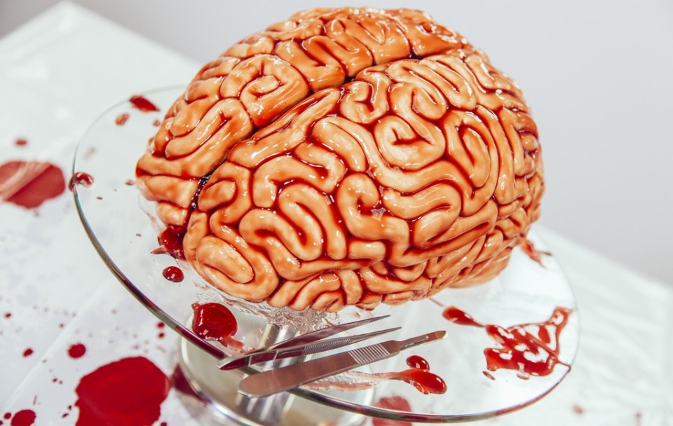 Red velvet brain cake