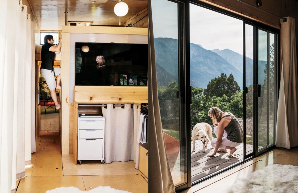 $50K tiny woody trailer is ideal home for a nomadic couple