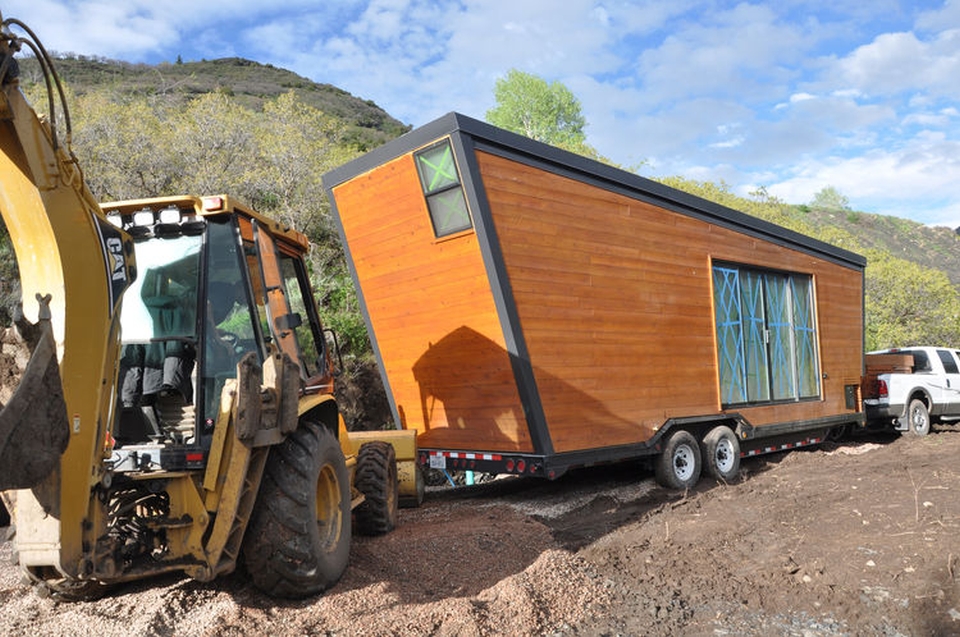 $50K tiny woody trailer is ideal home for a nomadic couple